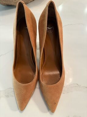 Marc Fisher Suede Pointed-Toe Pumps in Tan